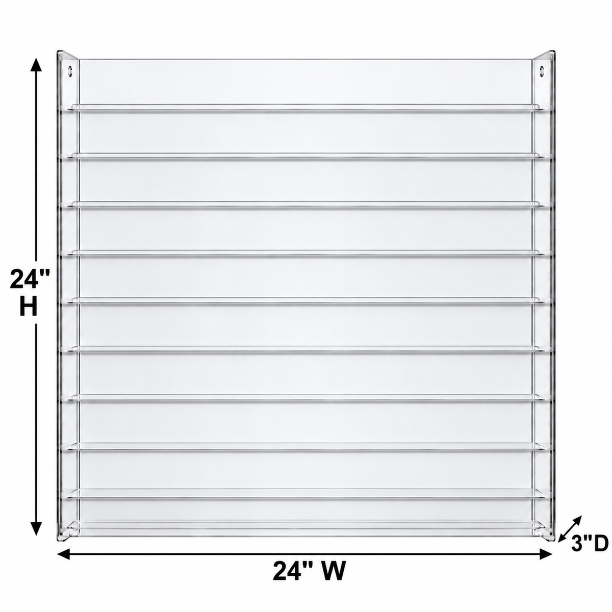Dip Powder Wall Rack - Acrylic Display - 2oz (96 Jars)