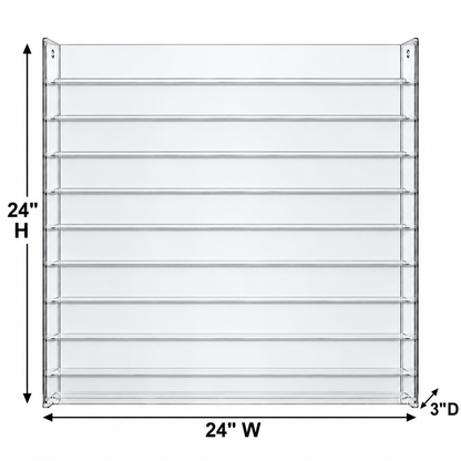 Dip Powder Wall Rack - Acrylic Display - 2oz (96 Jars)