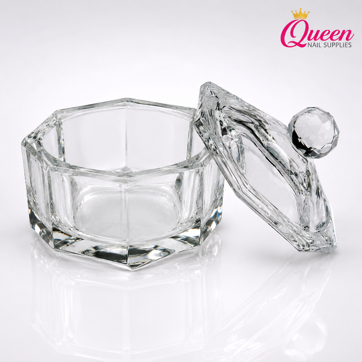 Berkeley - Crystal Powder Dish 8-Angled Shape