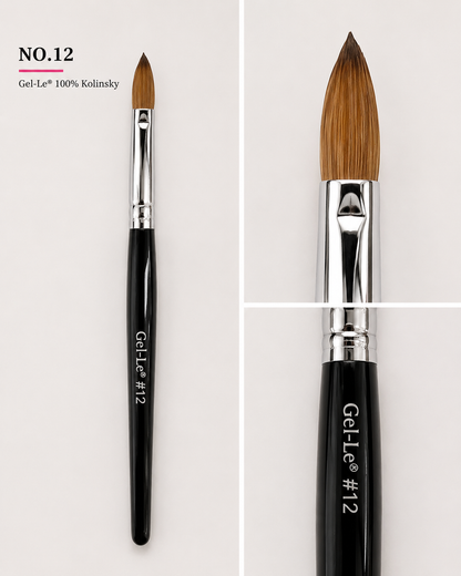 Gel-Le - Acrylic Brushes Kolinsky - Black Handle (Pressed)