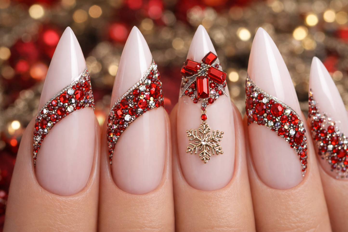Queen - Red Rhinestone  - Gems - Duo Set - #22