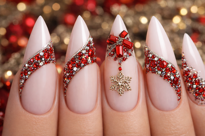Queen - Red Rhinestone  - Gems - Duo Set - #22