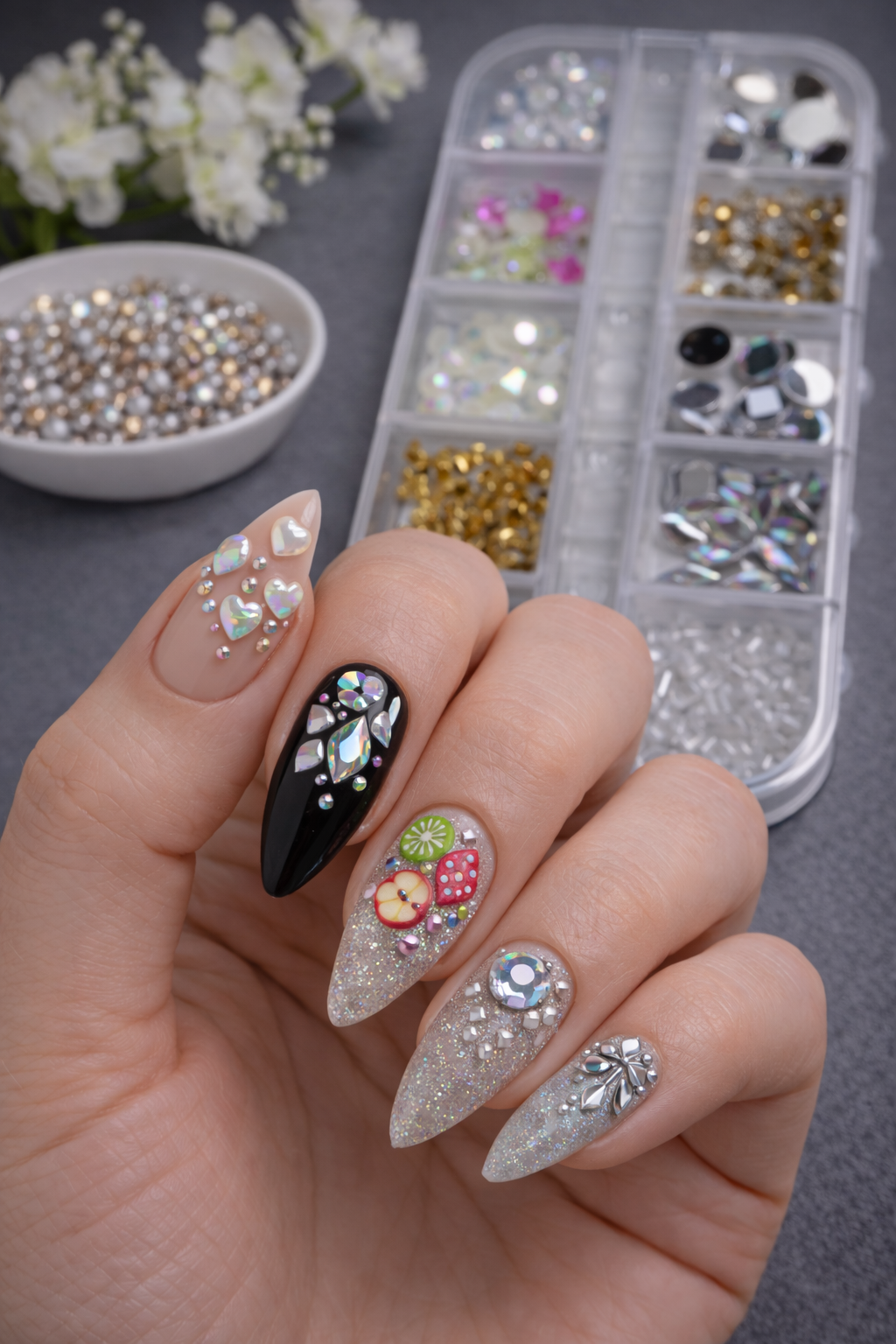 Queen - Rhinestones -Tear Drops - Fruits -  #79