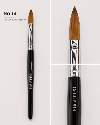 Gel-Le - Acrylic Brushes Kolinsky - Black Handle (Pressed)