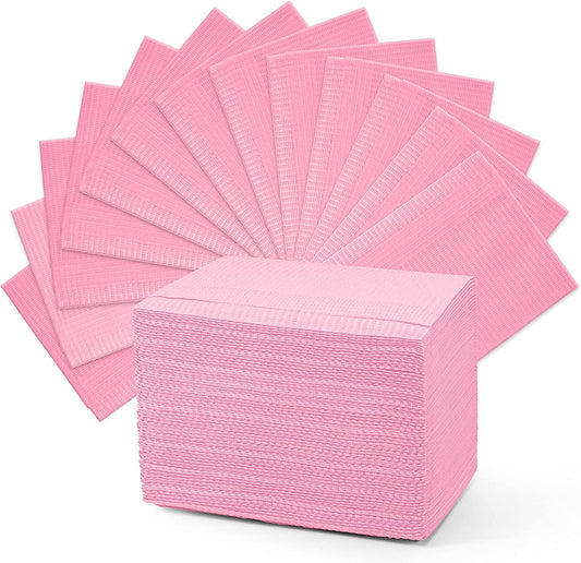 Gel-Le - Disposable Poly-Back Manicure Towels 125pc (Pink)