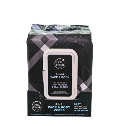 Petal Fresh - 2-IN-1 Face & Body Wipes - Ocean Breeze