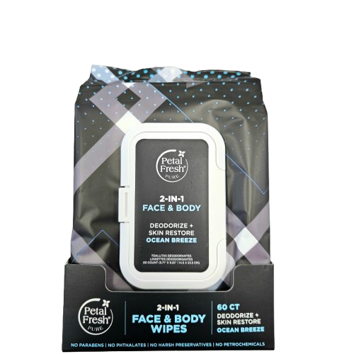 Petal Fresh - 2-IN-1 Face & Body Wipes - Ocean Breeze