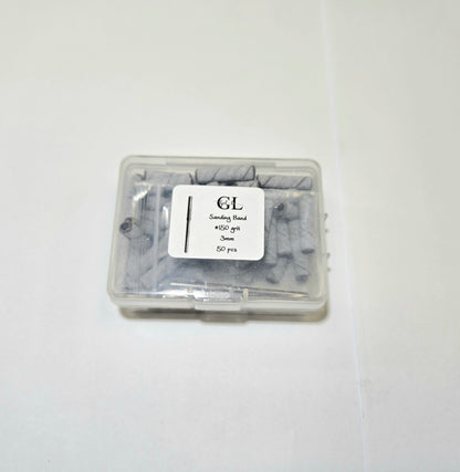 Gel-Le - Mini 2xl White Sand Bands 50pc - Medium 150 Grit