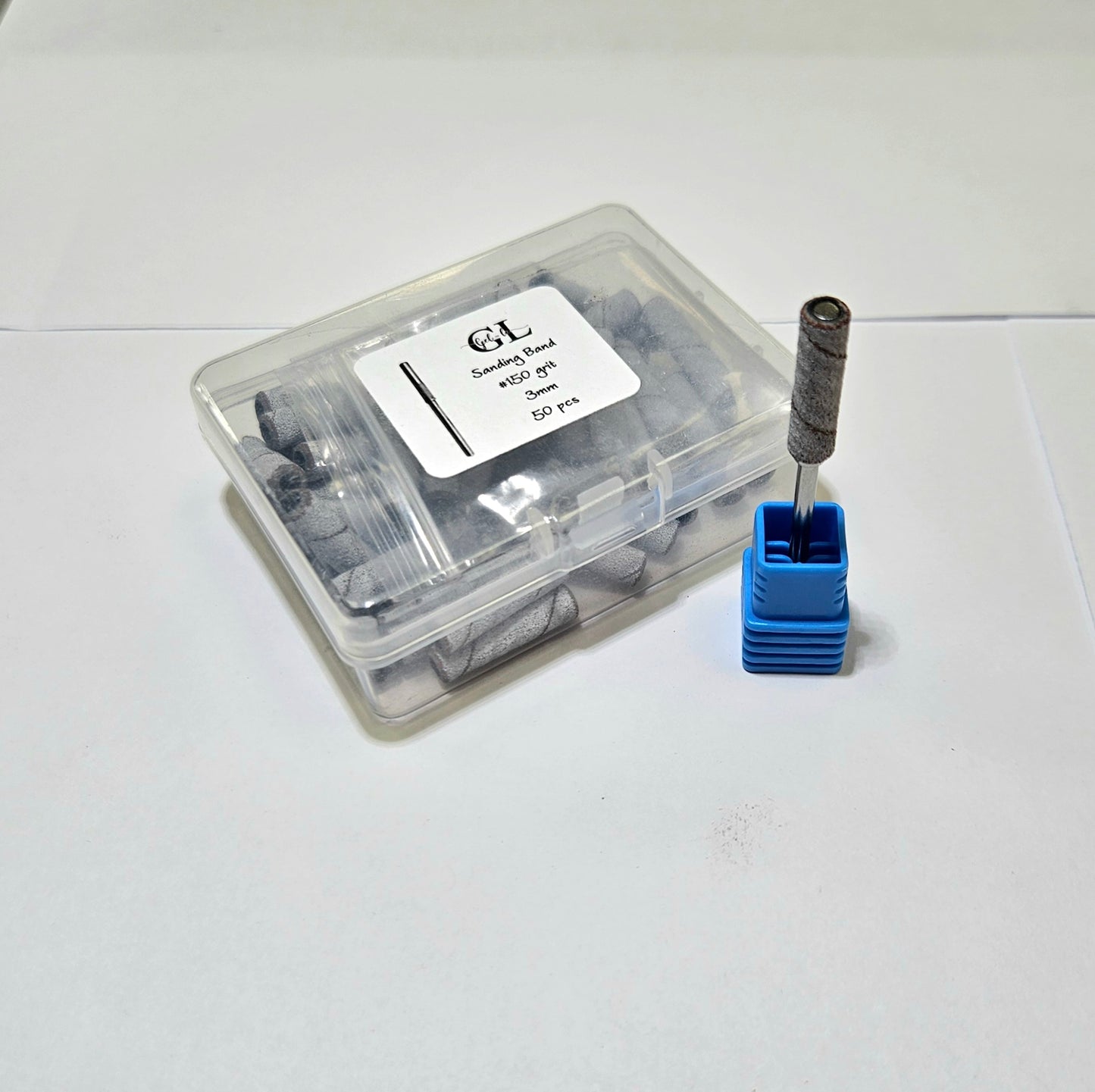 Gel-Le - Mini 2xl White Sand Bands 50pc - Medium 150 Grit