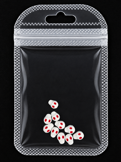 Queen - Nail Charms 10pc - #423 Skulls - Halloween