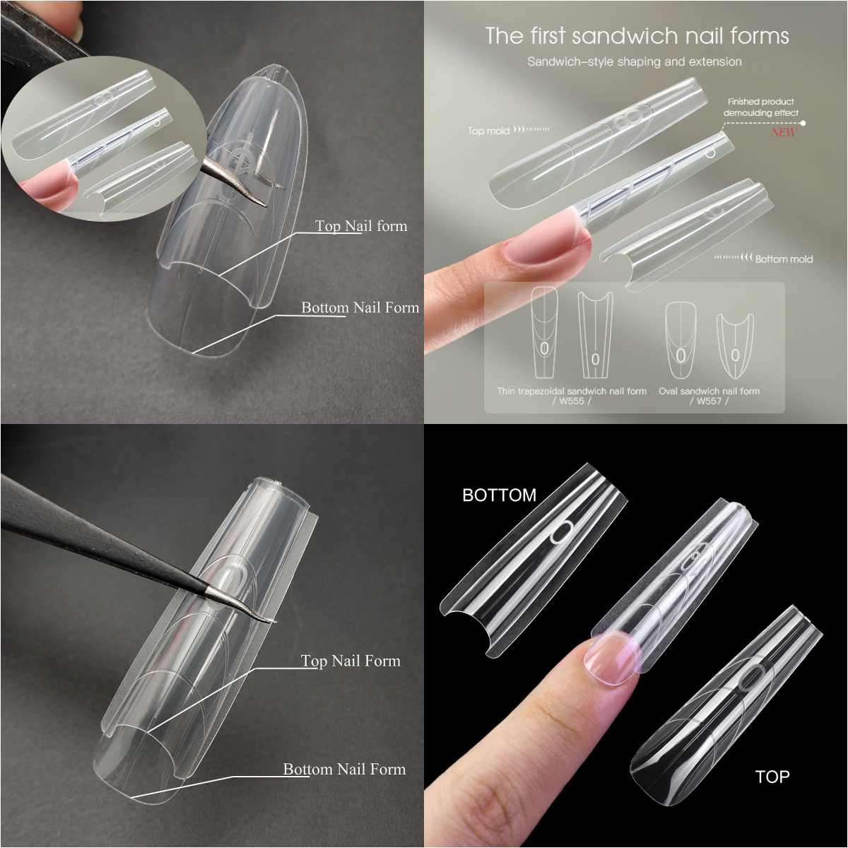 Gel-Le - Nail Mold - Sandwich Nail Form / COMING SOON !