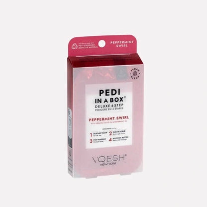 Voesh Pedi in a Box 4-in-1 - Peppermint Swirl