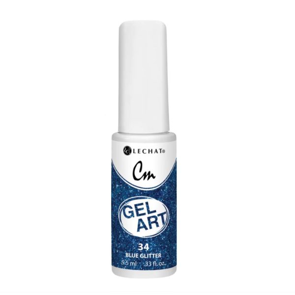 Lechat - CM Gel Art - 34 Blue Glitter .3oz