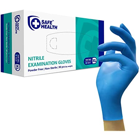 Safe Health - Blue Nitrile Gloves 100pc - Small