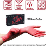 Level 3 - Red-ish Nitrile Gloves 100pc - Small