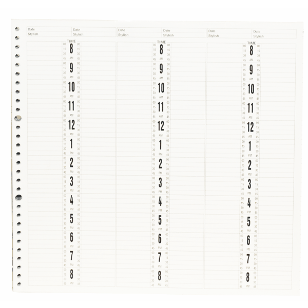 Daniel Stone 6-Column Refillable Leather Appointment Book | Burgundy-Brown 200-Pages