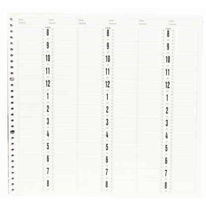 Daniel Stone 6-Column Refillable Leather Appointment Book | Burgundy-Brown 200-Pages