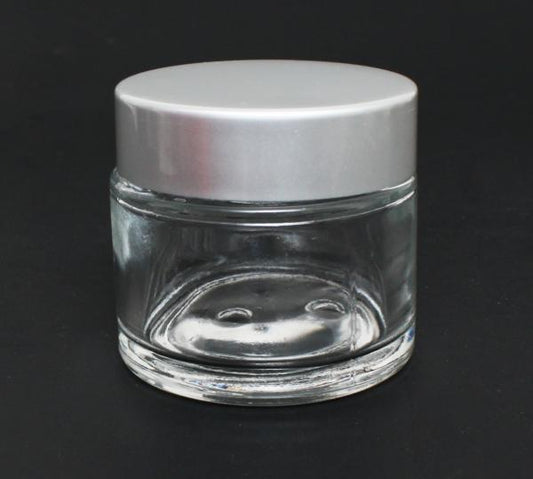 Ultra Clear Glass Jar with Aluminum Cap | 2oz (60ml)