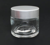 Ultra Clear Glass Jar with Aluminum Cap 1oz