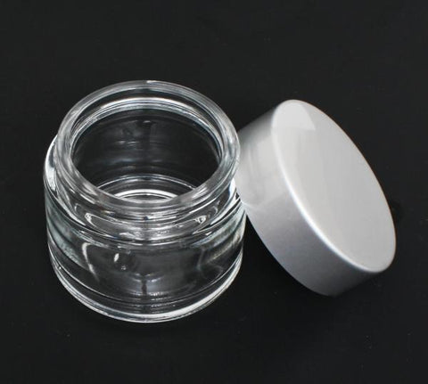 Ultra Clear Glass Jar with Aluminum Cap 1oz