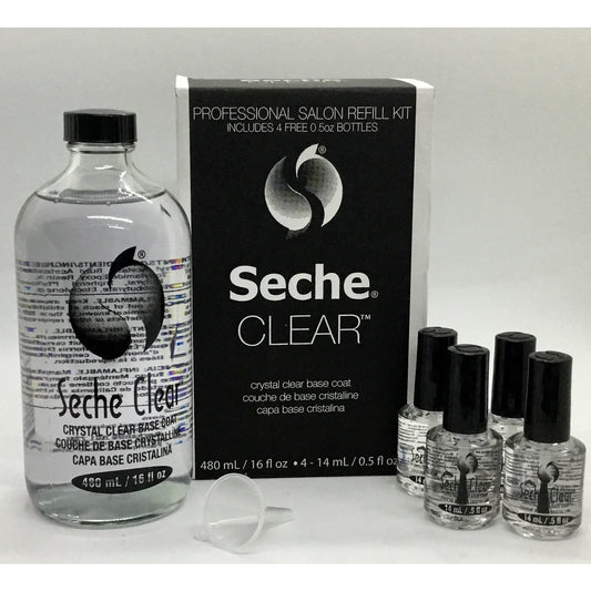 Seche - Clear - Crystal Clear Base Coat 16oz + 4 x .5oz