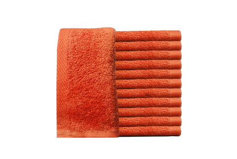 Partex - Salon Towels: Coral Orange 16” x 29”(12pc)