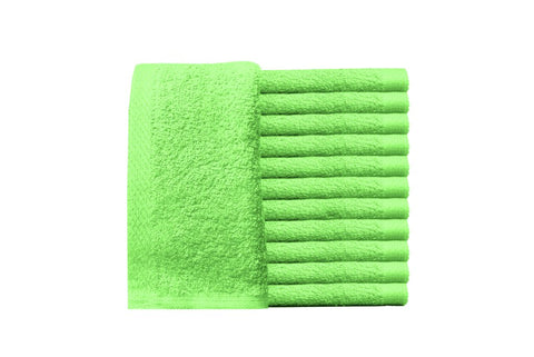 Partex - Salon Towels: Lime Green 13” x 13"(12pc)