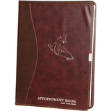 Daniel Stone 4-Column Refillable Leather Appointment Book | Burgundy-Brown 200-Pages