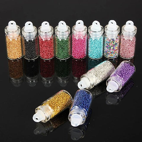 Nail Beads 12pack Assorted Colors