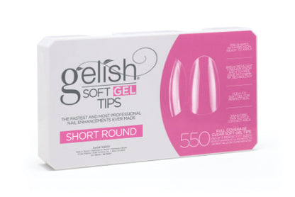 Gelish - Full Cover Soft Gel Tips - Short Round 550pc