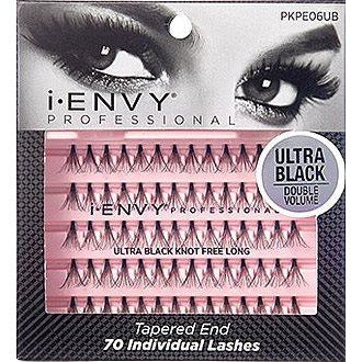 i•ENVY - PKPE06UB Ultra Black Individual Knot Free Long 70pc (Limited)