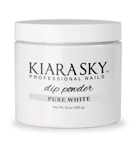 Kiara Sky Dip Powder - 401S Pure White 10oz(Dip Powder)