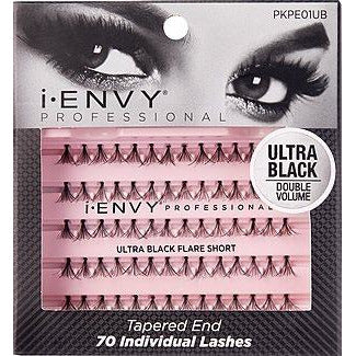 i•ENVY - PKPE01UB Ultra Black Individual Knotted Short 70pc
