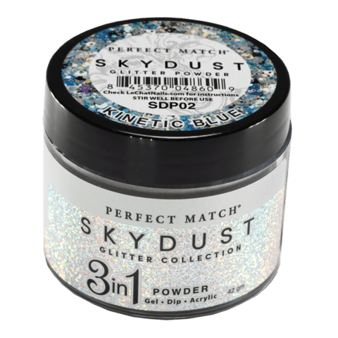 Lechat - SkyDust Glitter Powder - SDP02 Kinetic Blue 1.5 oz
