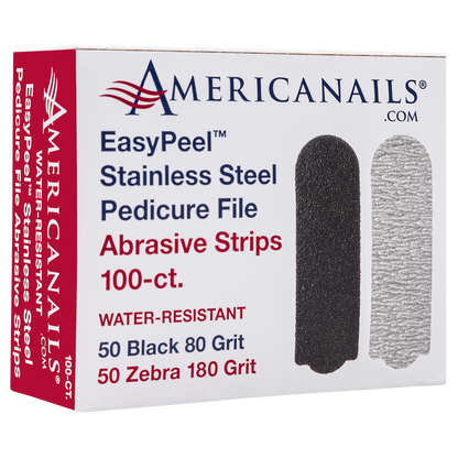 AmericaNails - EasyPeel Pedicure Abrasive Strip | 80 + 180 Grit 100ct