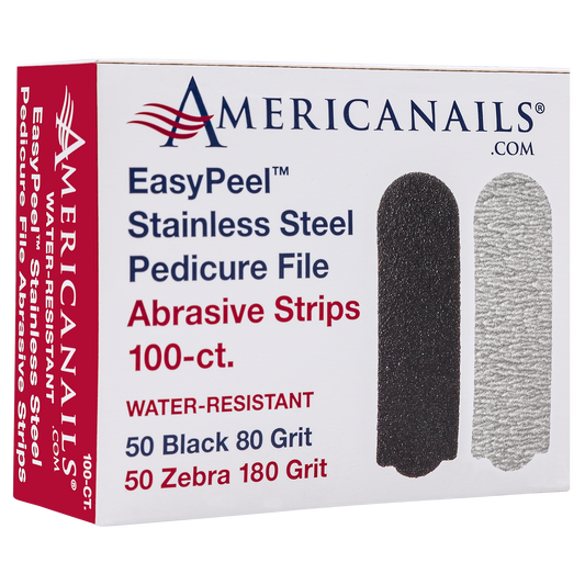 AmericaNails - EasyPeel Pedicure Abrasive Strip | 80 + 180 Grit 100ct