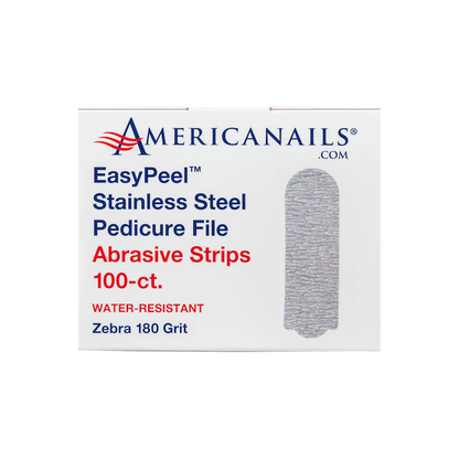 AmericaNails - EasyPeel Pedicure Abrasive Strip | Zebra 180 Grit 100ct