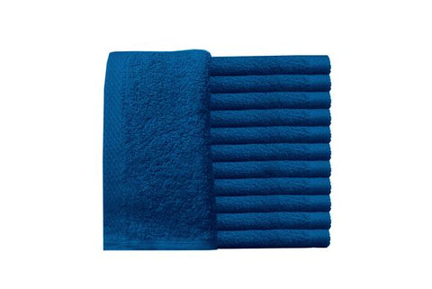 Partex - Salon Towels: Cobalt Blue 12” x 12”(12pc)