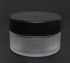 Frosted Glass Jar | 80ml - Smooth Black Cap