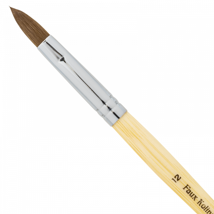 AmericaNails - Faux Kolinsky Acrylic Brush Oval #12 (Synthetic)(Pressed)