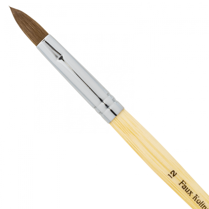 AmericaNails - Faux Kolinsky Acrylic Brush Oval #12 (Synthetic)(Pressed)