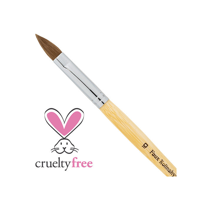 AmericaNails - Faux Kolinsky Acrylic Brush Oval #10 (Synthetic)(Pressed)