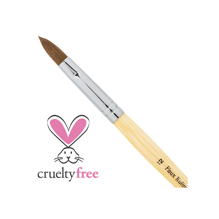 AmericaNails - Faux Kolinsky Acrylic Brush Oval #12 (Synthetic)(Pressed)