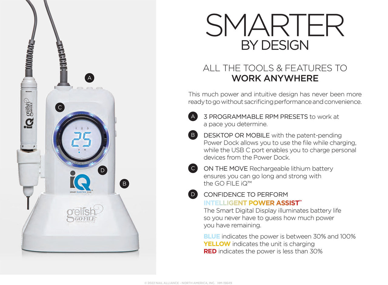 Gelish - Go File IQ Smart Hybrid Electric File (25,000 RPM)