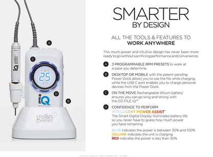 Gelish - Go File IQ Smart Hybrid Electric File (25,000 RPM)