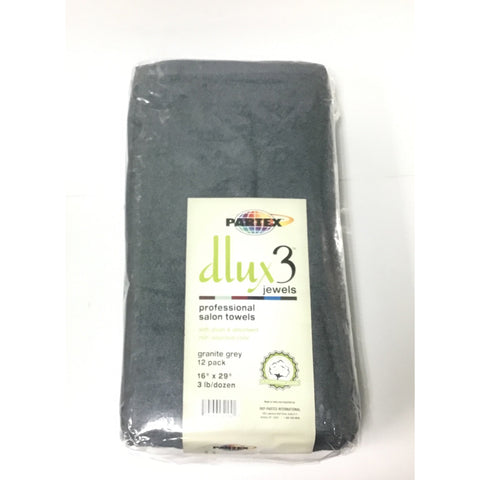Partex - Salon Towels: Granite Gray 16” x 29”(12pc)