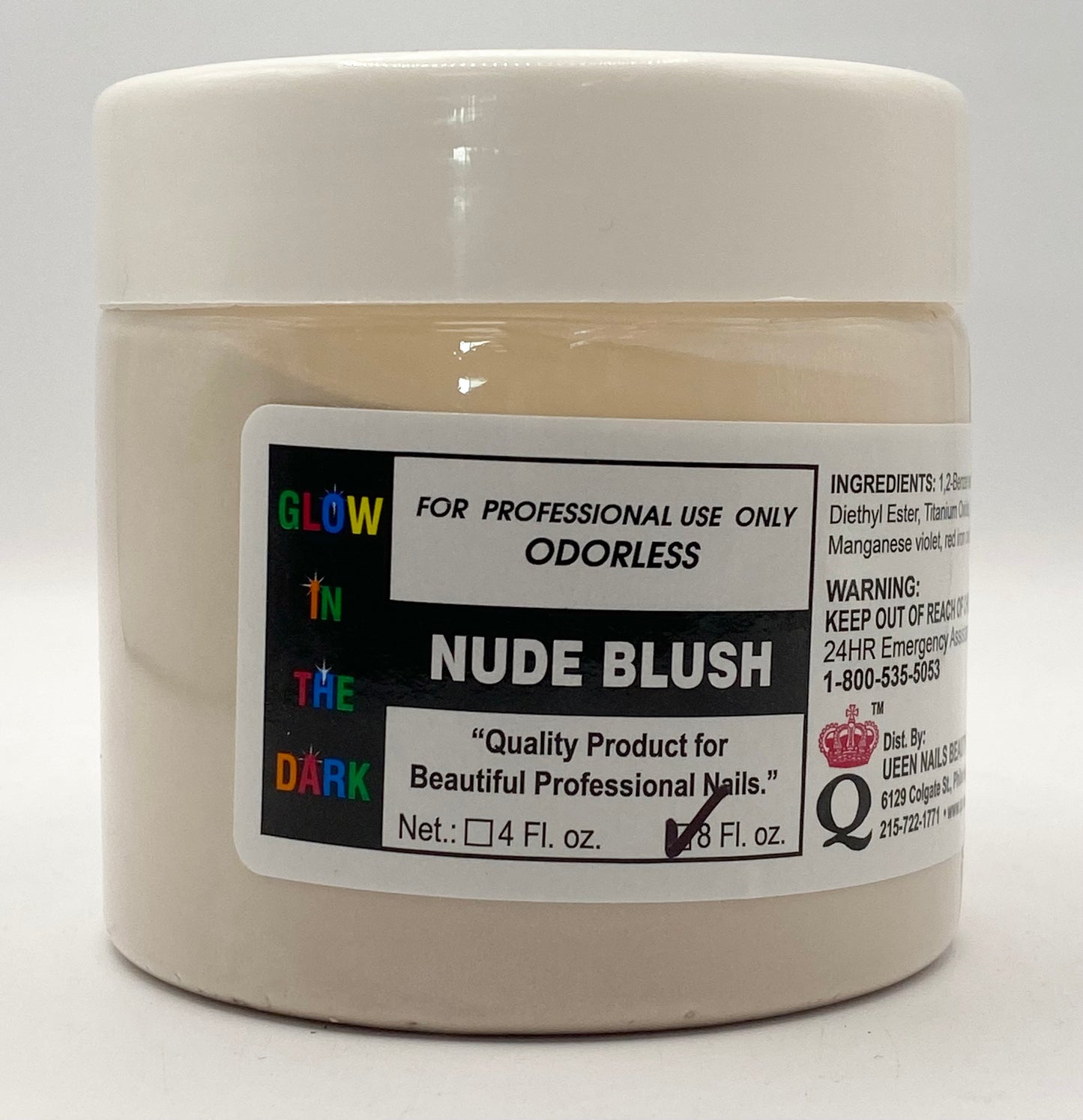 Glow In The Dark - Acrylic Powder - Nude Blush 08oz