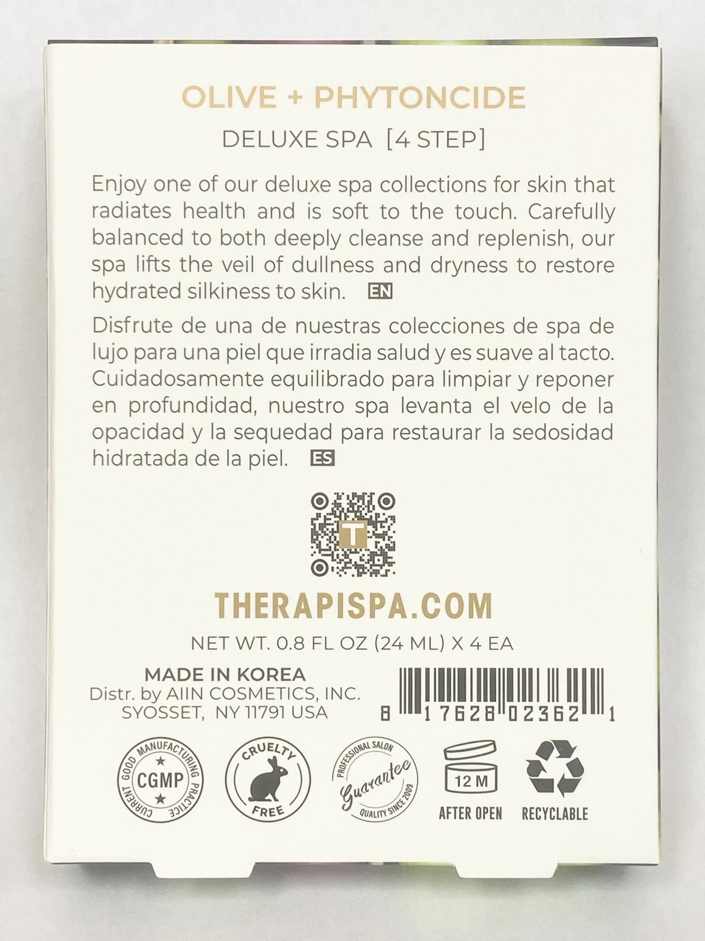 Therapispa 4 Step Deluxe Spa - Olive + Phytoncide (Limited)