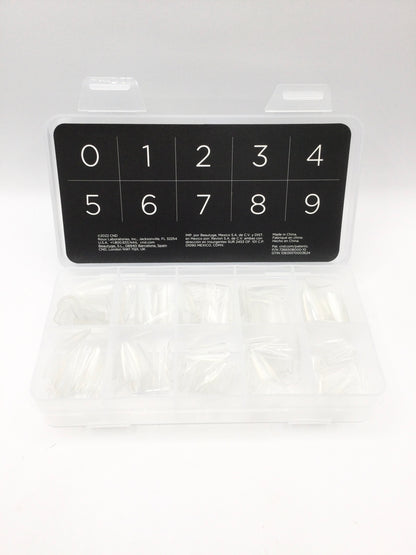 CND - French Cover Pre-Shaped Stiletto Tips (360 pcs)(Half-Moon)