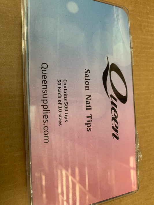 Queen - Clear Ballerina Tips 500pc (Full Well)